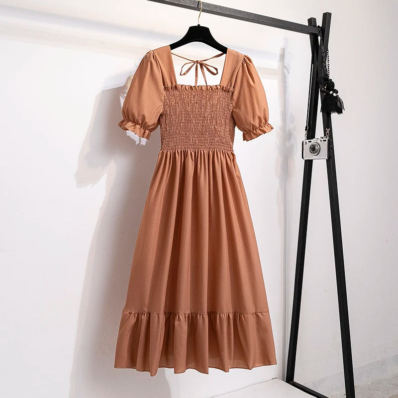 Vestido de Gasa con Toque Flamenco – Silueta A