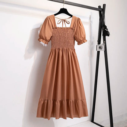 Vestido de Gasa con Toque Flamenco – Silueta A