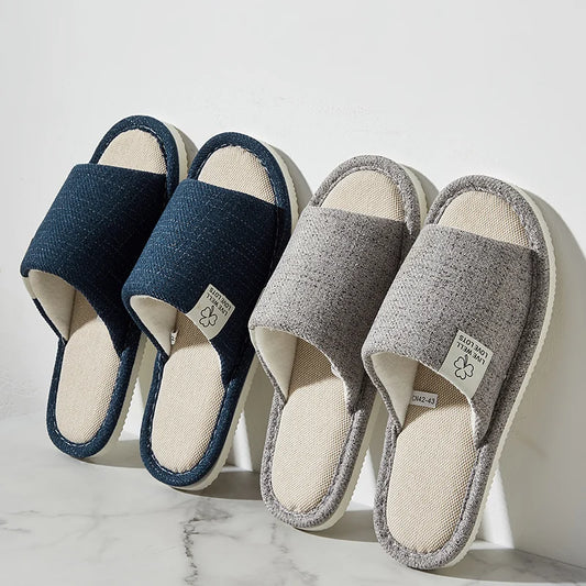Pantufla Abierta de Lino Ligero – Colección Atardecer