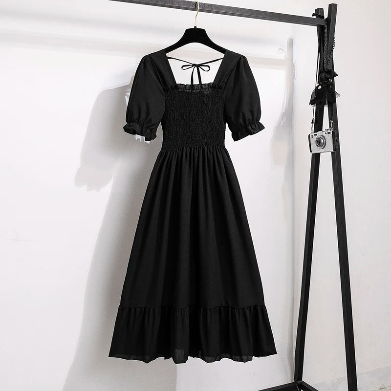 Vestido de Gasa con Toque Flamenco – Silueta A