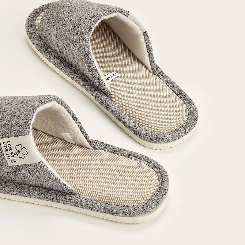 Pantufla Abierta de Lino Ligero – Colección Atardecer