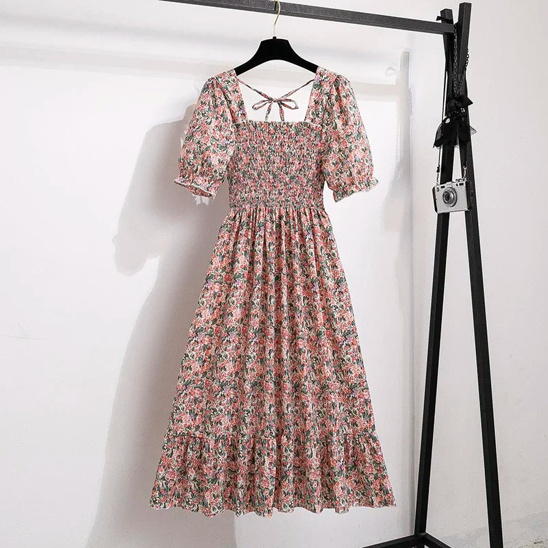 Vestido de Gasa con Toque Flamenco – Silueta A