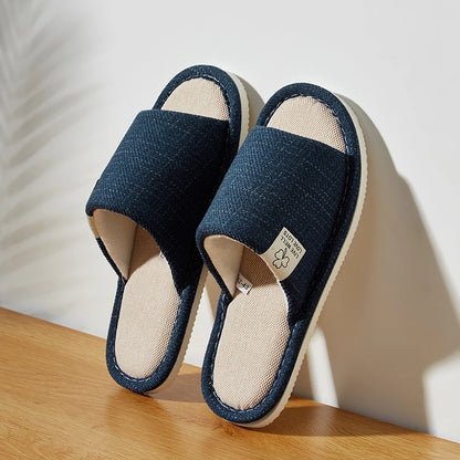 Pantufla Abierta de Lino Ligero – Colección Atardecer