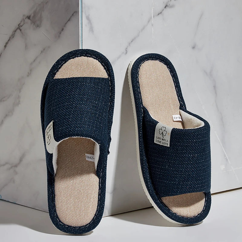 Pantufla Abierta de Lino Ligero – Colección Atardecer