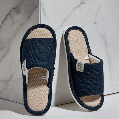 Pantufla Abierta de Lino Ligero – Colección Atardecer