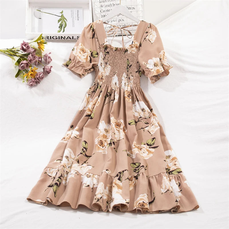 Vestido de Gasa con Toque Flamenco – Silueta A