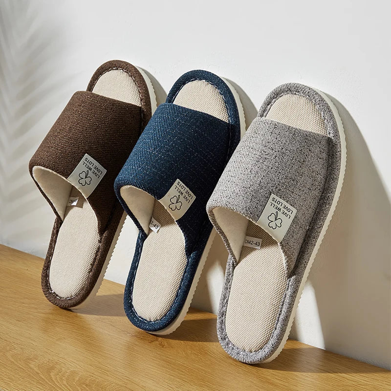 Pantufla Abierta de Lino Ligero – Colección Atardecer