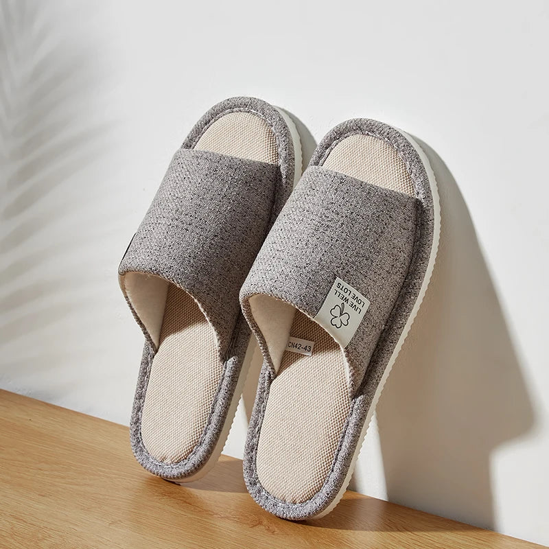 Pantufla Abierta de Lino Ligero – Colección Atardecer