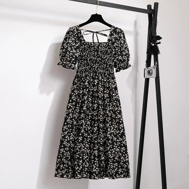 Vestido de Gasa con Toque Flamenco – Silueta A